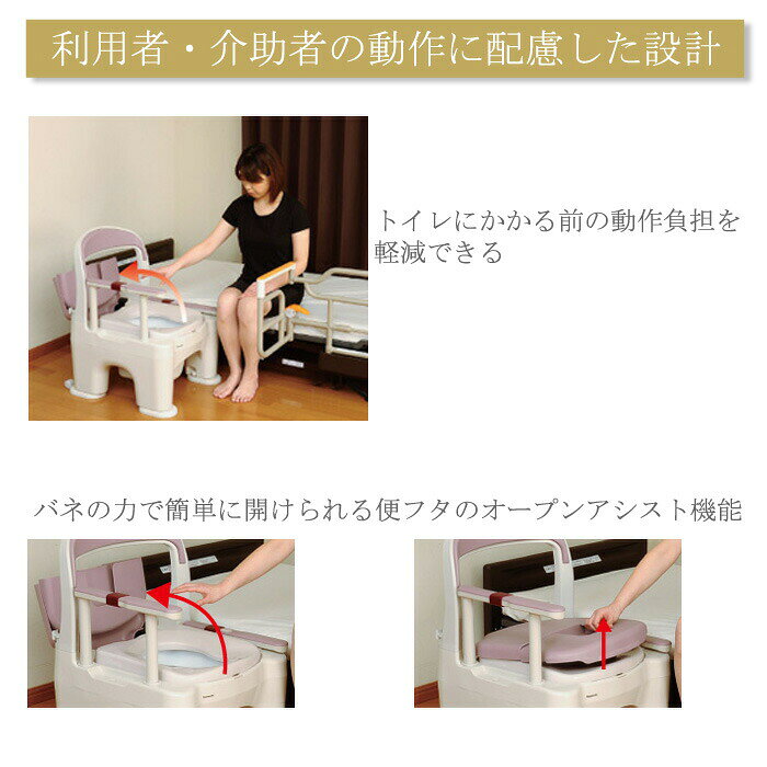 ポータブルトイレ 座楽 ラフィーネ 脱臭長穴プラスチック便座タイプ 傾斜脚付き PN-L30216 パナソニックエイジフリー | 移動 便器 排泄 老人 大人 高齢者 在宅介護 夜間 頻尿 部屋 介護用品 普通便座 介護 簡易トイレ 介護用品 樹脂製ポータブルトイレ 福祉用具 panasonic pandora-10033163 介護BOX パンドラ サンプル画像3