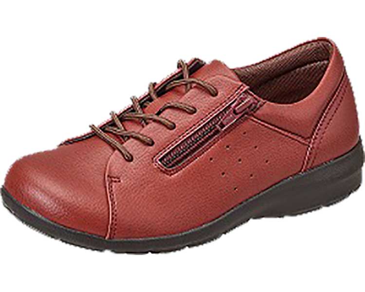 介護シューズ おしゃれ レディース EVE313 婦人用 ムーンスター │ シニア 靴 介護用品 外側ファスナー付き 4E ワイド設計 つま先ゆったり スニーカー カジュアル 履きやすい 脱ぎやすい 屋外用 合皮 外反母趾 柔らかい 馴染みやすい プレゼント 2