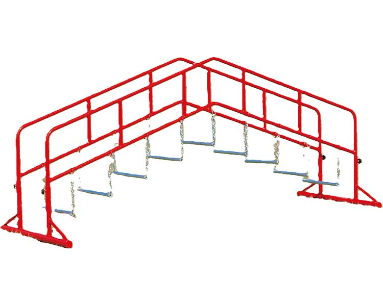 遊具 吊り橋 保育園 幼稚園 こども キッズ 山のつり橋 00020219 トッケン │ 傾斜タイプ 歩幅狭い 揺れる レクリエーション スリル 冒険心 ユニーク おもしろい 高さ調節可能 学園 子ども 子供 幼児 運動遊具