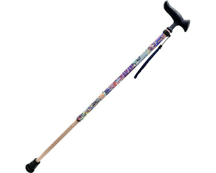 杖 ステッキ おしゃれ 高齢者 介護 チャレンジドアートステッキ H/R 伸縮 WB5300 カイザーファイナル1 フジホーム │ 伸縮杖 お年寄り 歩行補助 歩行サポート オシャレ 軽量 老人 シニア 在宅介護 お散歩 お出かけ 病院 老人ホーム デイサービス プレゼント