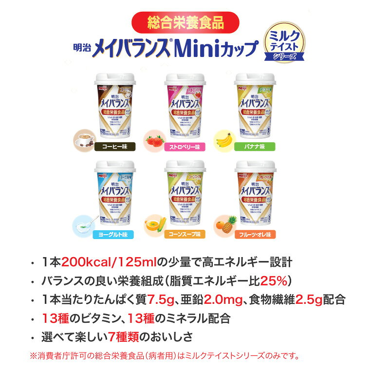 メイバランス 栄養補助食品 メイバランスMiniカップ ミルクテイスト アソートBOX 合計72本セット （4種×各18個入り） 2424032 明治 │ 介護食 72個 ミニカップ 高カロリー 栄養補助 食物繊維 介護 医療 お年寄り 高齢者 シニア 老人 高カロリー 総合栄養飲料 ストック pandoraplus-10000566 Pandora+ サンプル画像2