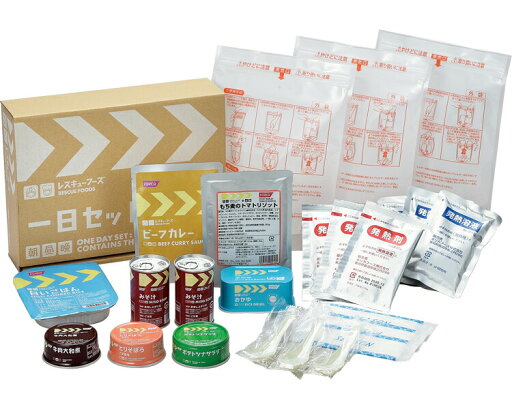 レスキューフーズ 一日セットスタンダード (白いごはん1個、もち麦のトマトリゾット1袋、おかゆ1缶、ビーフカレー1袋、ポテトツナサラダ1缶、とりそぼろ1缶、牛肉大和煮1缶、みそ汁2缶、発熱剤・発熱溶液・加熱袋・レンゲ・紙ナプキン各3個) ×6セット 750230 ホリカフーズ レスキューフーズ 一日セットスタンダード (白いごはん1個、もち麦のトマトリゾット1袋、おかゆ1缶、ビーフカレー1袋、ポテトツナサラダ1缶、とりそぼろ1缶、牛肉大和煮1缶、みそ汁2缶、発熱剤・発熱溶液・加熱袋・レンゲ・紙ナプキン各3個) ×6セット 750230 ホリカフーズ