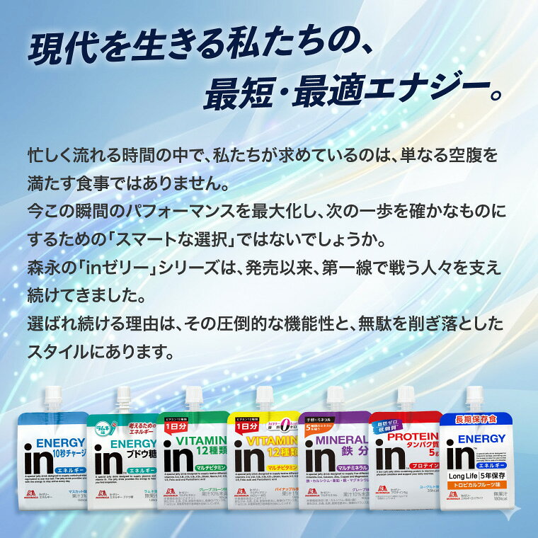 Pandora+のinゼリー プロテイン 5g ヨーグルト味 森永製菓 | 35kcal 低糖質 脂肪ゼロ タンパク質 ゼリー飲料 ダイエット ボディメイク 筋トレ 運動 部活 栄養補給 小腹満たし 朝食 置き換え 健康 美容 インフォームドチョイス まとめ買い 栄養補助食品 機能性ゼリー 手軽 サポート｜アングル3
