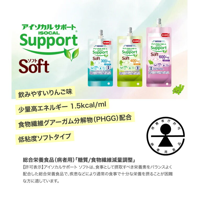 アイソカルサポート ソフト 400kcal 267ml 24個 ネスレ日本 ネスレヘルスサイエンスカンパニー │ 流動食 半固形状流動食 高カロリー 介護食 栄養補助食品 高濃度流動食 保健機能食品 PHGG 食物繊維 グアーガム分解物 りんご味 常温保存 pandoraplus-10010697 Pandora+ サンプル画像2