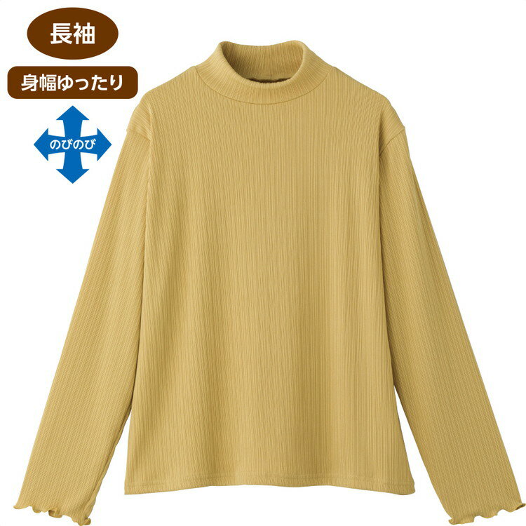 Rakuten - Tシャツ レディース 春夏 おしゃれ 長袖 メロウジャカードTシャツ 822216 M L LL ケアファッション │ トップス 女性 婦人 ミセス シニア 大人 無地 シンプル 合わせやすい 日本製 ストレッチ 上品 キレイめ カジュアル かわいい プレゼント 2026SS