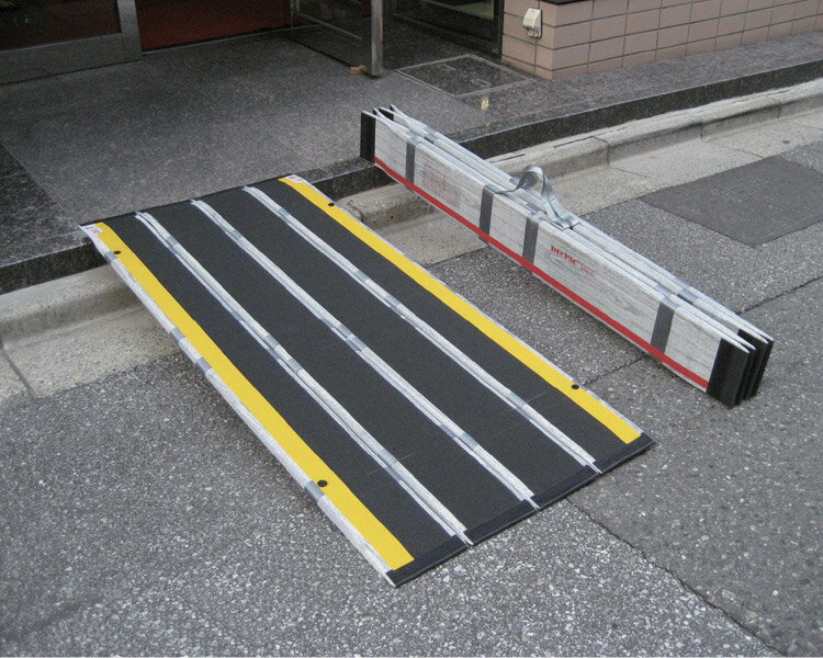 車椅子 スロープ デクパック 段さ デクパック 折りたたみ式軽量スロープ シニア3.5m ケアメディックス ..