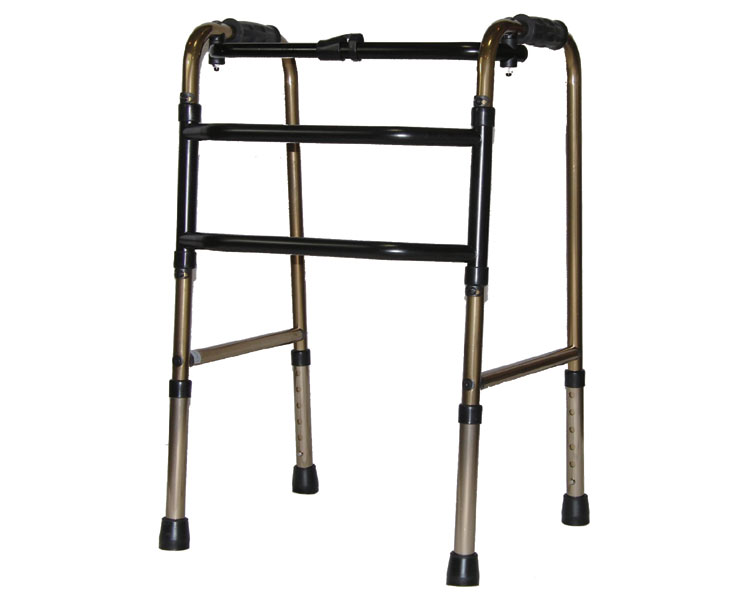 アクションジャパン 歩行器 折りたたみ式コンパクト交互歩行器 ブロンズ C2023C │ 歩行器 折りたたみ 折畳 歩行補助 歩行サポート シニア 高齢者 介護用品 お年寄り 老人 シニア リハビリ 歩行訓練 病院 老人ホーム デイサービス 福祉施設 在宅介護