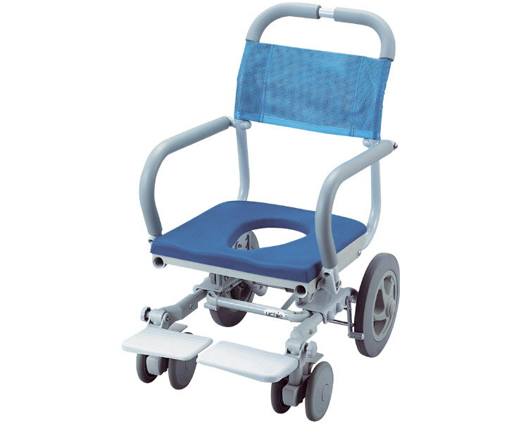 シャワーキャリー 入浴用 車椅子 高齢者 介護用品 シャワーラク O型穴有りシート仕様 SWR-100 低座型 ウチヱ|お年寄り 老人 シニア 病院 施設 デイ...