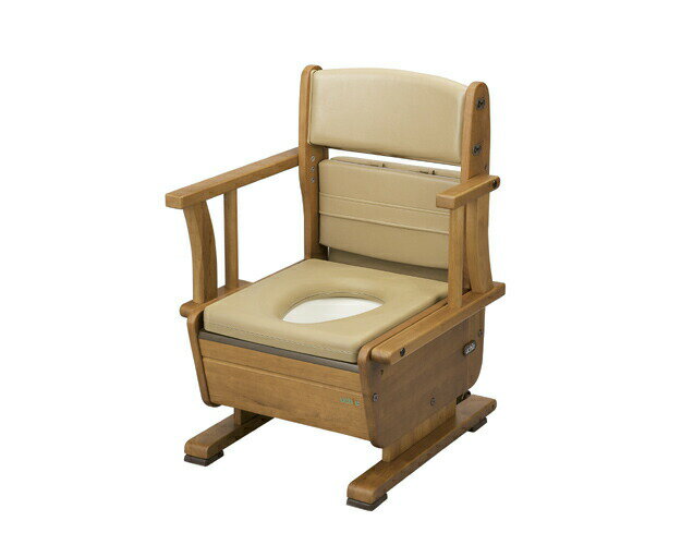 ポータブルトイレ 介護 高齢者 木製ポータブルトイレ さわやかチェアPT 肘掛け自在タイプ 8220 ウチヱ|福祉用具 トイレ 排泄 介護用品 お年寄り 老人 ...