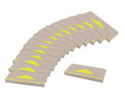 階段 マット 転倒予防 折り曲げ付階段マット 三角マーク付 15枚組 ベージュ 幅55×奥行21cm KD-80 サン..