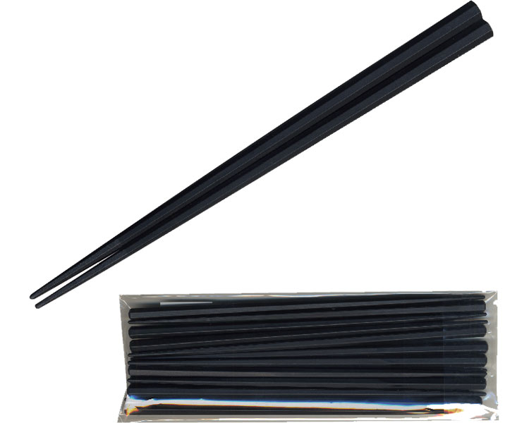 ●サイズ／長さ22.5cm●重さ／198g●材質／SPS（シンジオタクチックポリスチレン）●耐熱温度／240℃●生産国／日本●食洗機可●乾燥機可 ・くり返し使うことで、割箸に比べトータルコストがダウンできます。・国内原料・国内生産、殺菌処理可能、箸先端部分にすべり止め加工を施しています。 【大黒工業】