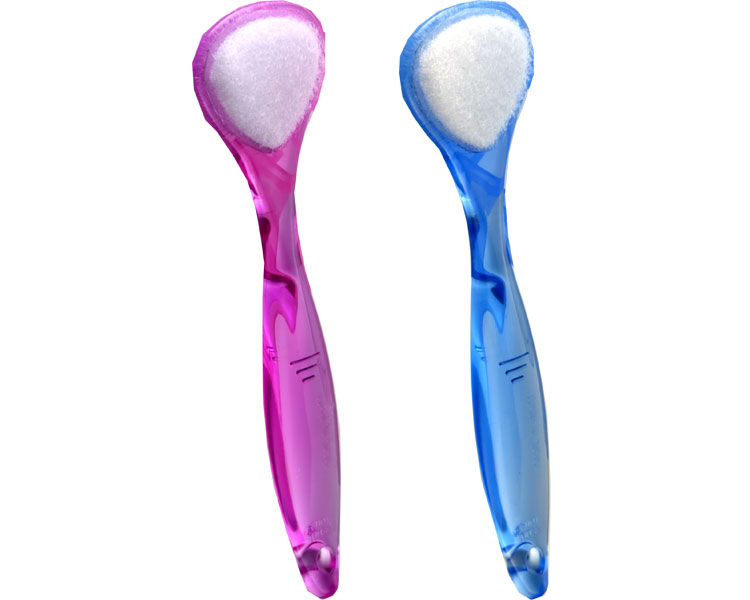 舌ブラシ ブルー＆ピンク各1本（2本組）×20個 W-1ST SHIKIEN │ 舌クリーナー 舌ぶらし 舌みがき 口腔ケア 口腔 ブラシ ソフト 清掃 掃除 舌苔除去 子供 シニア 高齢者 介護用品