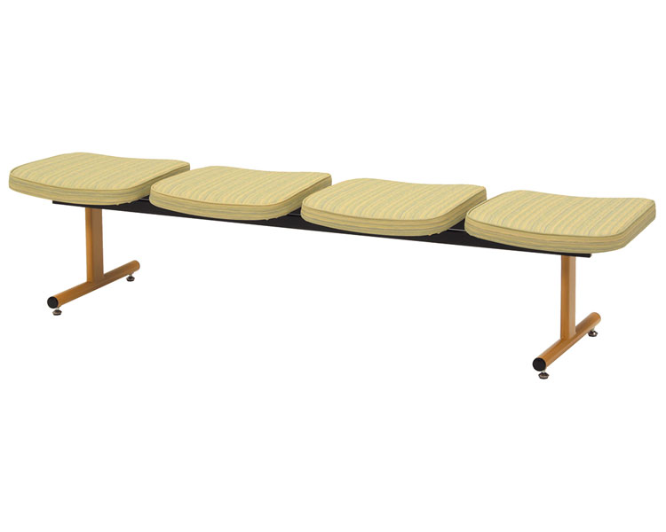 ロビー 椅子 4人掛け おしゃれ ロビーチェア 4人用背なし ML-90-4 幅197.5×奥行47.5×高さ44.5cm ミトノ..