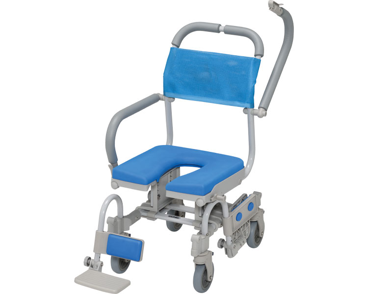 シャワーキャリー 入浴用 車椅子 高齢者 介護用品 シャワーラク4輪自在V U型シート SWR-152 ｜お年寄り..