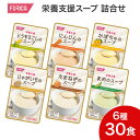 栄養支援 スープ 30食詰合せセット (200mL×6種類×各5個入) 568365 ホリカフーズ │ アソート バラエティ 栄養補助食品 介護食 流動食 高齢者 栄養補給 レトルト 咀嚼 嚥下困難食 たんぱく質 ビタミン ミネラル お年寄り 手軽 食事サポート 介護用品 災害備蓄 防災用品