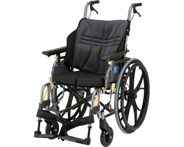 車椅子 座王X 座幅40cm ガンメタ NA-X521W 日進医療器 │ 車いす 車イス くるまいす 自走式 自走 折りたたみ 折り畳み ひじ掛け跳ね上げ はね上げ ノーパンクタイヤ NISSIN シニア 高齢者 介護用品 介護 お年寄り 老人 シニア 在宅介護 病院 老人ホーム デイサービス