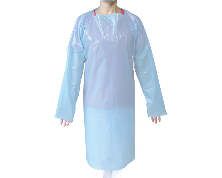 国産液体防護ガウン パステルブルー 250枚入 WCR-G001 ワノケア │ ガウン 使い捨て 消耗品 ディスポタイプ 病院 施設 介護用品