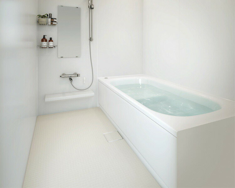 浴室用シート バスナフローレ(幅182×長さ100cm) 東リ │ 浴室シート 床シート クッションフロア お風呂 バスルーム 衝撃吸収 防滑性 リフォーム 住...