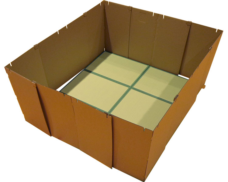 パーテーション 仕切り付き防災畳 安全地帯 200×200×100cm用 イケヒコ・コーポレーション | 災害 震災 大雨 台風 非常時 防災 避難所 プライバシー 間仕切り ユニット畳 置き畳 コンパクト収納 軽量 持ち運び 施設 介護用品 防災グッズ
