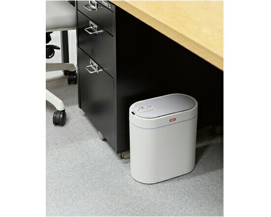 センサー式ゴミ箱 7L （幅25.8×奥行14×高さ25.5cm） ホワイト×グレー DST-7 ダイト │ 自動開閉 ゴミ箱 ごみ箱 ダストボックス ゴミ捨て 便利グッズ 生活雑貨 おしゃれ シンプル 防水 キッチン トイレ お年寄り シニア 介護 日用品 在宅介護 病院 施設 デイサービス 会社 pandoraplus-10009944 Pandora+ パッケージ画像