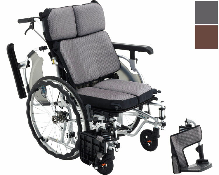 自走式 車椅子 Air・Fitz（エア・フィッツ）AFP-22 自走用 CJ01088 ミキ │ 車いす 車イス 自走用車いす くるまいす 福祉用具 高齢者 介護用品 折りたたみ 背折れ スイングアウト 介助ブレーキ ひじ掛け跳ね上げ ノーパンクタイヤ 病院 施設 お年寄り 老人