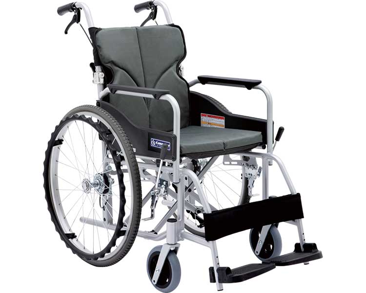 カワムラサイクル 車椅子 アルミ製自走式車椅子 BACKS（バックス） BK22-40SB ノーパンクタイヤ｜ 自走用 車いす 車イス くるまいす 22インチ 介護用品 高齢者 歩行補助 標準タイプ 背張り調整 背折れ ハイポリマータイヤ シンプル シニア 無地シート