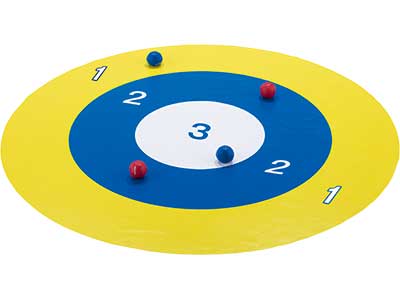 Pandora+のボッチャ用ターゲットマット ETE033 エバニュー │ オプション レクリエーション ゲーム 屋内遊具 体づくり 表現運動 体育 介護用品 レク マット 病院 老人ホーム デイサービス リハビリ 学校｜アングル2