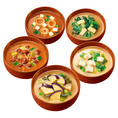 アマノフーズ 減塩いつものおみそ汁 5種セット10食入×3セット（30食1ヶ月セット） ...