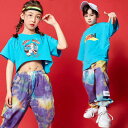 キッズダンス衣装 ヒップホップ HIPHOP 上下セットアップ トップス パンツ 子供 男の子 女の子 ガールズ チア ジャズダンス ステージ衣装 練習着 応援団 演出服 K-POP 韓国風