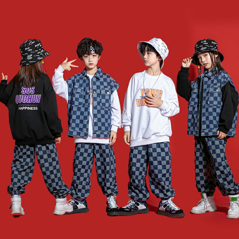 キッズダンス衣装 ヒップホップ HIPHOP 上下セットアップ 長袖 トップス パンツ 子供 男の子 女の子 ガールズ チア ジャズダンス ステージ衣装 原宿 練習着 応援団 演出服 K-POP jazz 韓国風