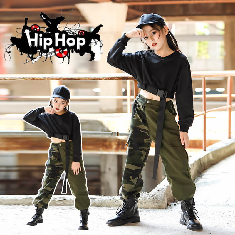 ダンス衣装 キッズ セットアップ ダンス衣装 ヒップホップ キッズ HIPHOP 子供服 上下セットアップ トップス パンツ 子供 女の子 ガールズ チア ジャズダンス ステージ衣装 文化祭 原宿系 練習着 応援団 演出服 K-POP jazz サマーキャンプ 団体服