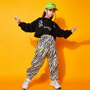 キッズダンス衣装 ヒップホップ HIPHOP セットアップ トップス パンツ 子供 男の子 女の子 ガールズ チア ジャズダンス ステージ衣装 練習着 応援団 演出服