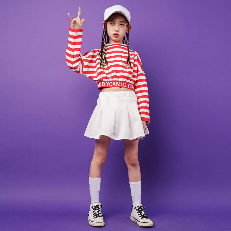 キッズダンス衣装 ヒップホップ HIPHOP セットアップ トップス パンツ へそ出し 子供 女の子 ガールズ チア ジャズダンス ステージ衣装 練習着 応援団 演出服