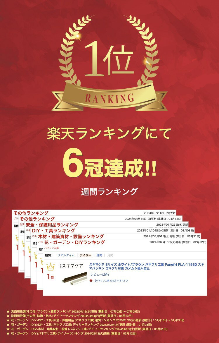 洗面台と壁の隙間を埋める パッキン ロング 1...の紹介画像2