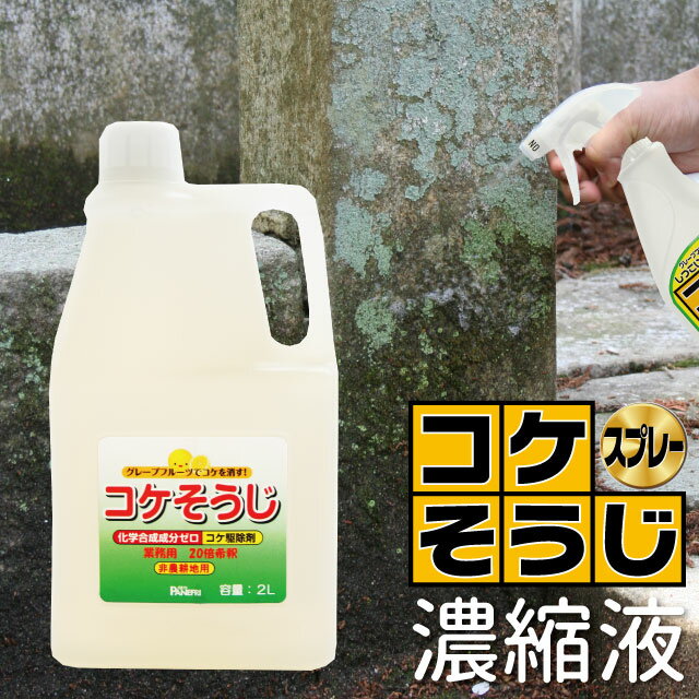 【公式】【 イシクラゲも強力駆除 】コケ駆除剤 コケそうじスプレー業務用濃縮液 2L〔送料込〕【 パネフリ工業 】【出荷場所が別のため別商品と同梱不可】【 いしくらげ 対策に 】 苔 こけ 駆…