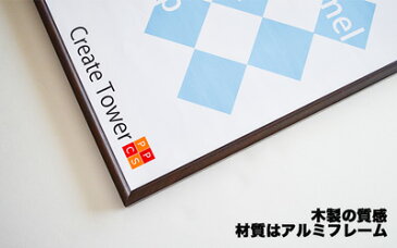 ポスターフレームHT711 木目ダークブラウン 【アクリル 1.5mm厚 】 B2 サイズ ポスター用額縁 ポスタ−フレ−ム 728x515mm