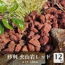 砂利 火山岩レッド 12kg 約15-25mm 化粧砂利 石 庭 ガーデニング 自然石 レッドカル 赤 砕石 駐車場 固める目地隠し 天然石 DIY 園芸 溶岩砂利 おしゃれ じゃり 小粒 防犯対策 敷き 庭砂利 クラッシュ 送料無料
