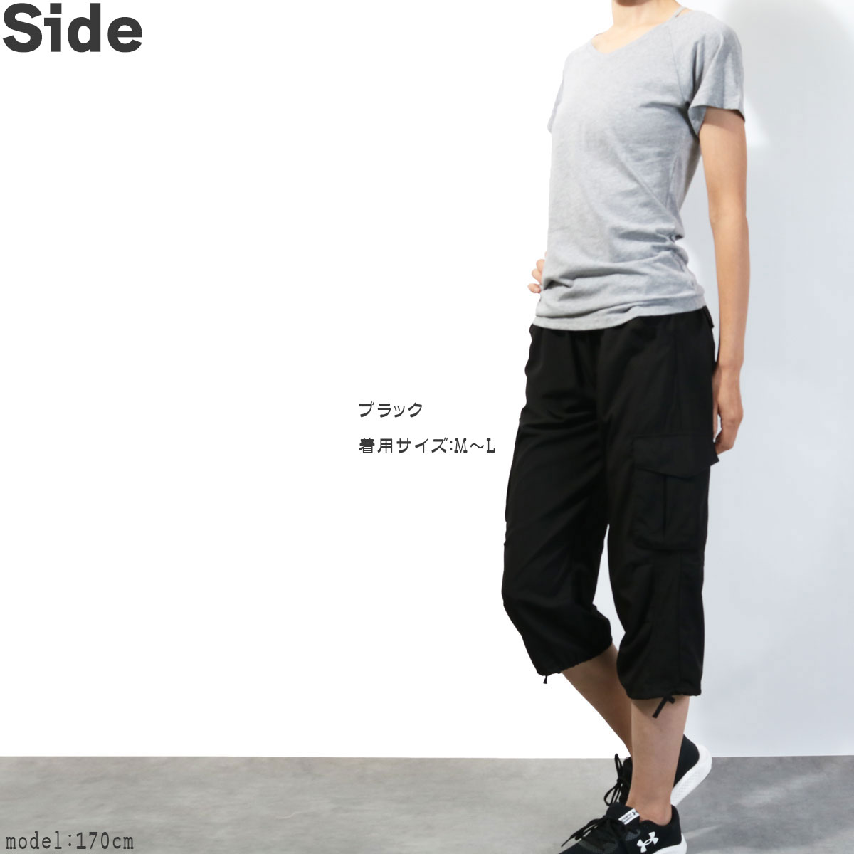 ＼マラソン中ポイント5倍！／【送料無料】【即日出荷】カーゴパンツ フィットネス レディース メンズ ハーフパンツ スポーツ トレーニング ジム エクササイズ ランニング ウォーキング ダンス ズンバ ジャズ アウトドア HIP HOP サイクリング バスケ 軽量 速乾 ストレッチ (3)