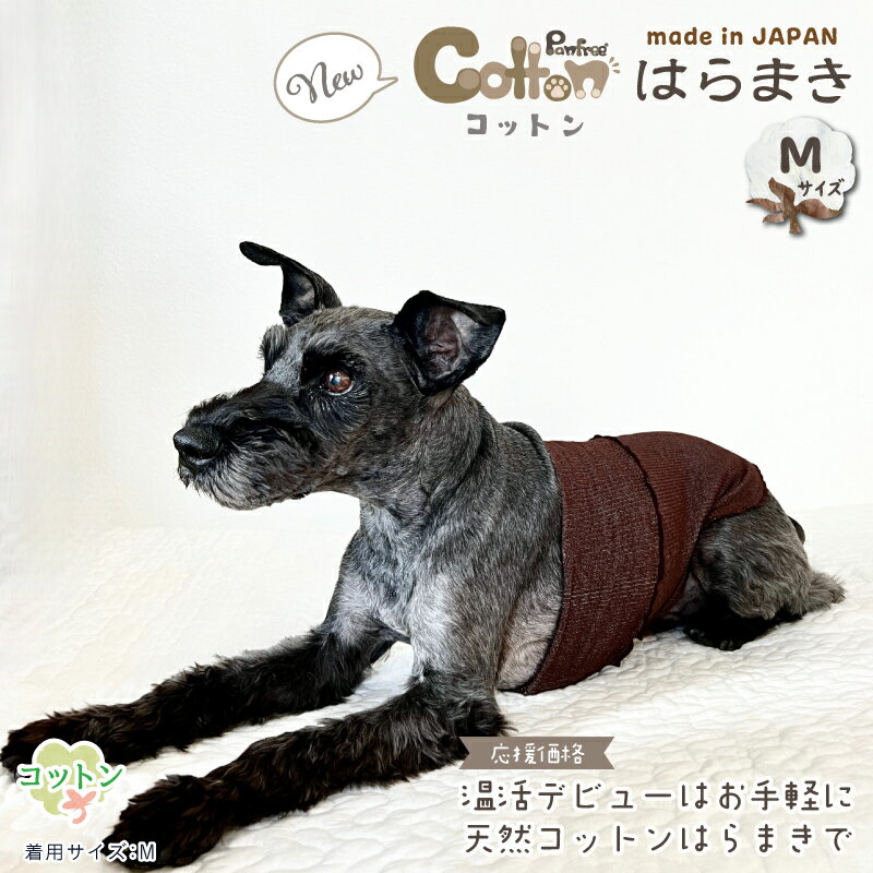 【日本製】Panfree® Cottonはらまき Mサイズ 犬用 腹巻き コットンはらまき ドッグウェア 冷え防止 コットン 犬…