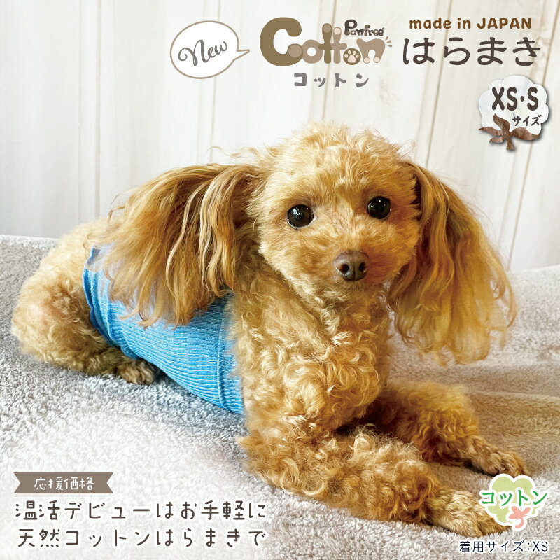 【日本製】Panfree® Cottonはらまき XSサイズ Sサイズ 犬用 腹巻き コットンはらまき ドッグウェア 冷え防止 コ…