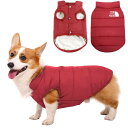 犬の服 ドッグウエア 冬 アウター ダウン ベスト 犬服 撥水 裏起毛 もこもこ 暖かい 可愛い おしゃれ 服 お出かけ便利 犬のジャケット コート リードフッ...