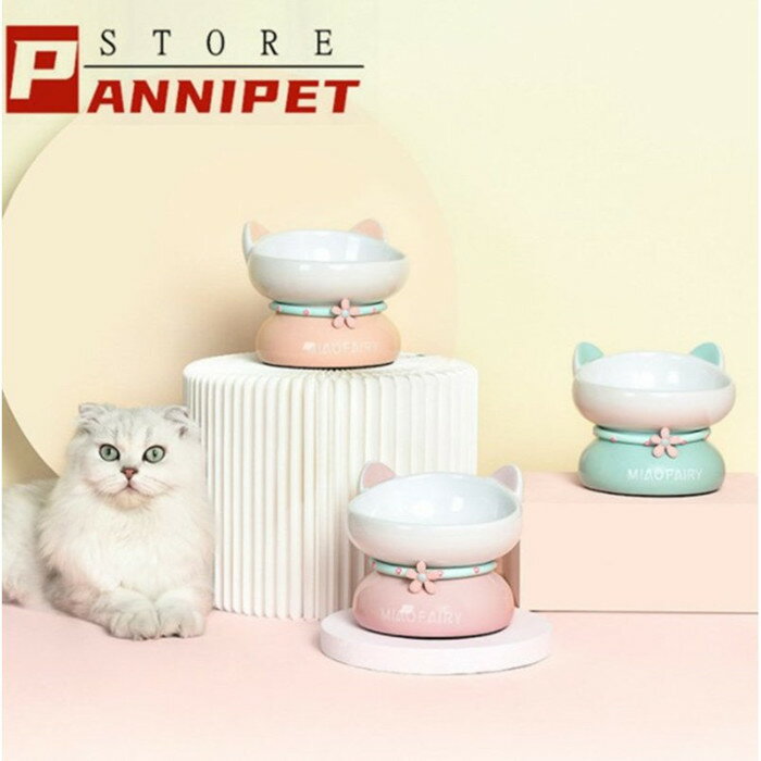 猫ボウル 陶器製 猫用 フードボウル 平たい顔 給餌器 食器 猫食器台 餌入れ エサ皿 ペット 可愛い インテリア キャットイヤー 傾斜 食べやすい 猫 小型犬 送料無料