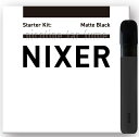 NIXER(ニクサー) 電子タバコ スターターキット マットブラック 本体 + カートリッジ1個 + 充電用USB