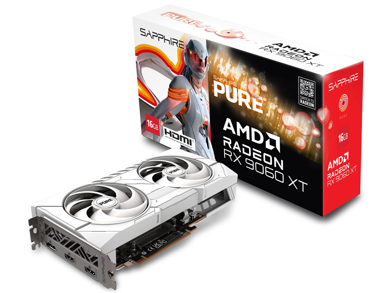 ASRock Radeon RX 9060 XT Steel Legend 16GB OC Whiteの商品画像