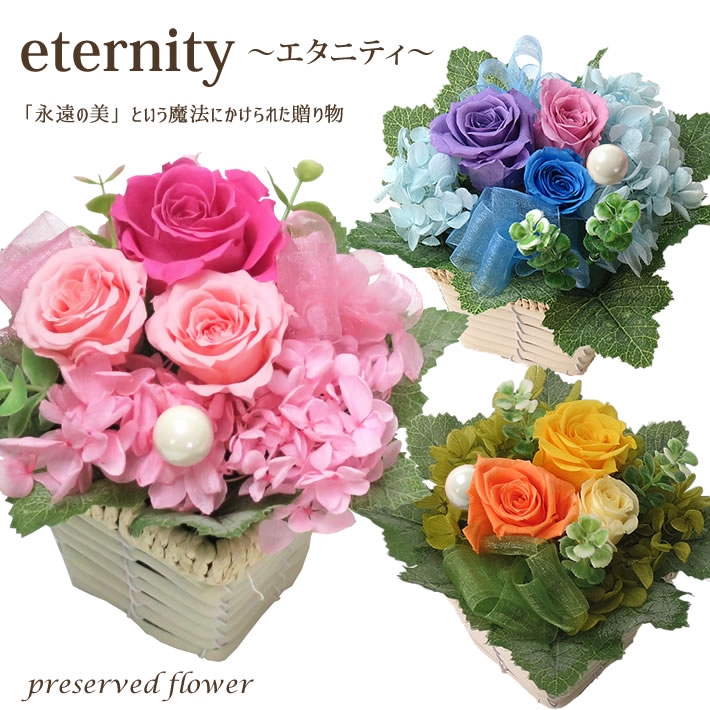 [] プリザーブドフラワー/プリザーブドフラワー『eternity（エタニティ） 』花/ギフト/プレゼント/インテリア/誕生日/お祝い/記念日/フリーメッセージカード/誕生日/PGP