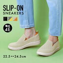 【7/30限定!全品P10倍×200円OFFクーポン配布中】 スニーカー 靴 スリッポン レディース 4E 幅広 ゆったり ニット メッシュ 伸びる 軽い ウォ...