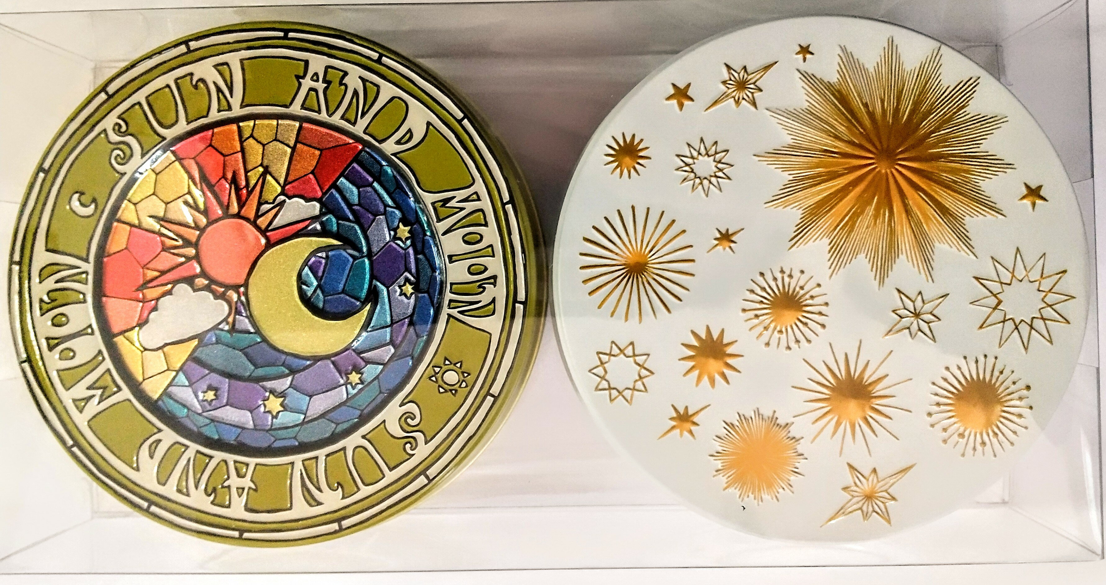 ☆カルピスバター を使用した ショートブレッド缶　2缶入り（お菓子のミカタ　太陽と月缶 白夜缶）　　クッキー 焼き菓子 クッキー缶 ギフト プレーンのサムネイル