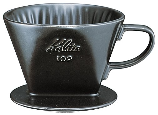 カリタ 陶器製 コーヒー ドリッパー 102ロト(ブラック)