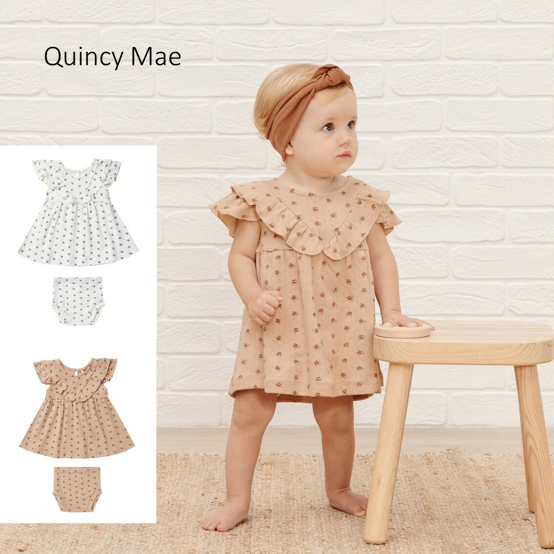 [Quincy Mae]pointelleruffledressset QM104 󥷡ᥤ ɥ쥹å