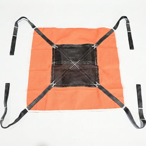 Rakuten - シートモッコ 布モッコ モッコタスキ 3m×3m(10尺) 使用荷重:2t 独立型 ワイヤーロープ クレーン作業 スリング ポリライト
